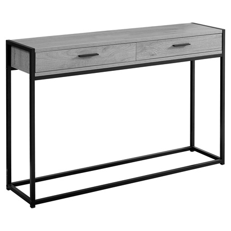 Monarch Specialties Accent Table - 48"L / Grey / Black Metal Hall Console I 3510